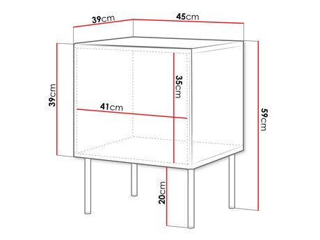 Szafka nocna - wymiary