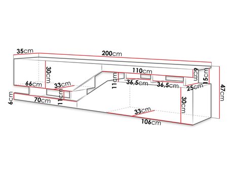 komoda pod tv Bekas 200 - wymiary
