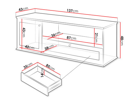 Szafka pod tv - wymiary