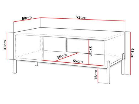 stolik kawowy nowoczesny - wymiary