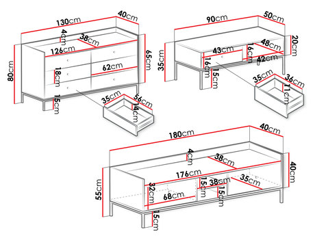 Wymiary mebli pokojowych