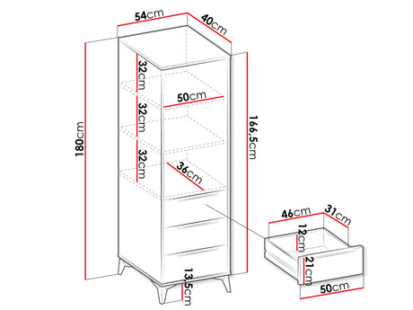 Wymiary szafy
