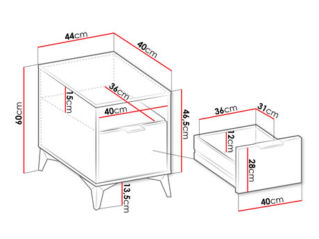 Wymiary szafki nocnej