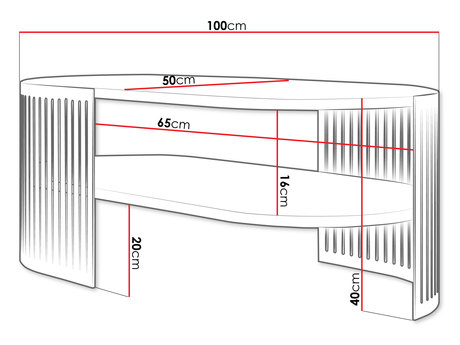 Wymiary stolika kawowego Wymiary owalnego stolika kawowego