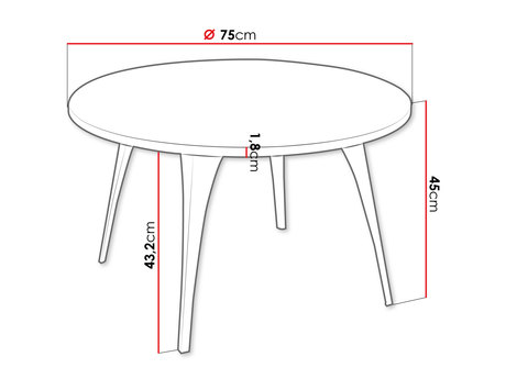 stolik kawowy okrągły - wymiary