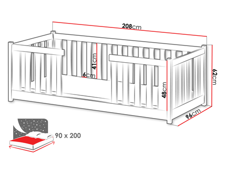 Łóżko dziecięce - wymiary