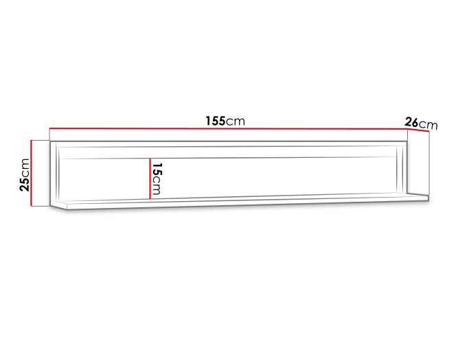 Półka ścienna 155 Quant QA-05 Półka ścienna 155 Quant QA-05