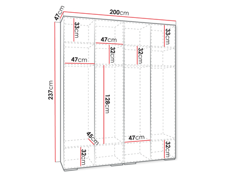 wymiary szfay ubraniowej wymiary szafy