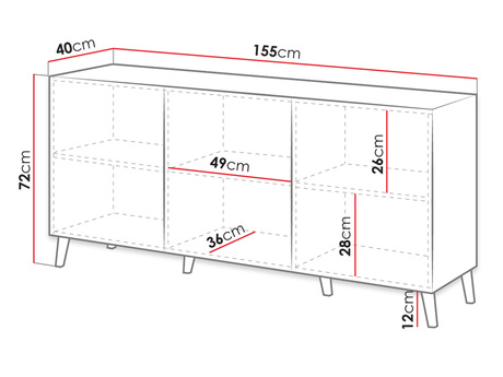 Nowoczesna komoda - wymiary