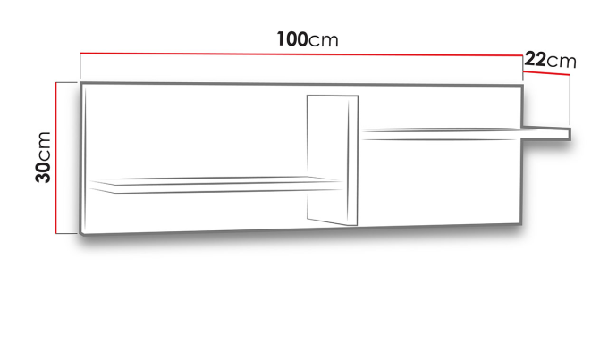 Półka wisząca Temero TM01 100 Półka wisząca Temero TM01 100