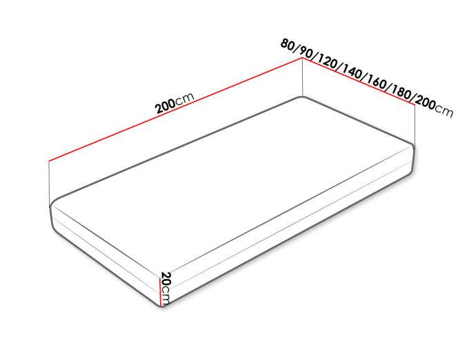 Dwustronny materac piankowy Pro Dynamic H3 20 cm Dwustronny materac piankowy Pro Dynamic H3 20 cm