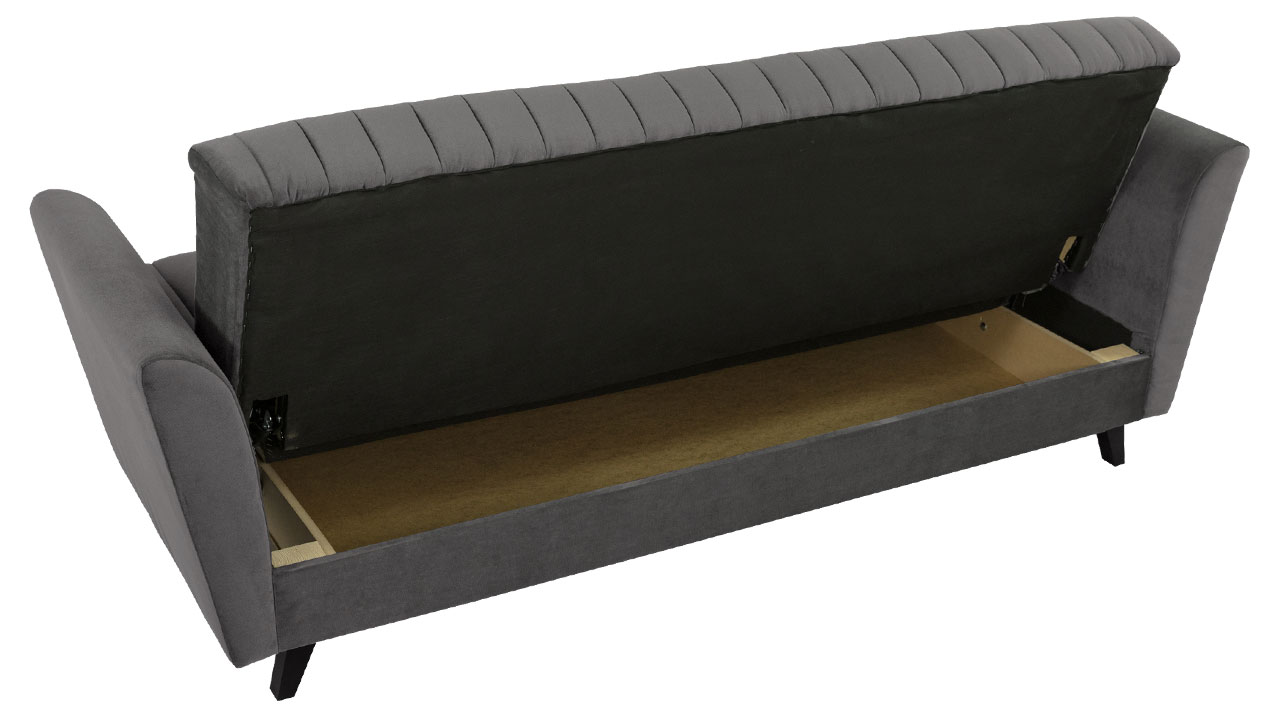 kanapa z pojemnikiem na pościel