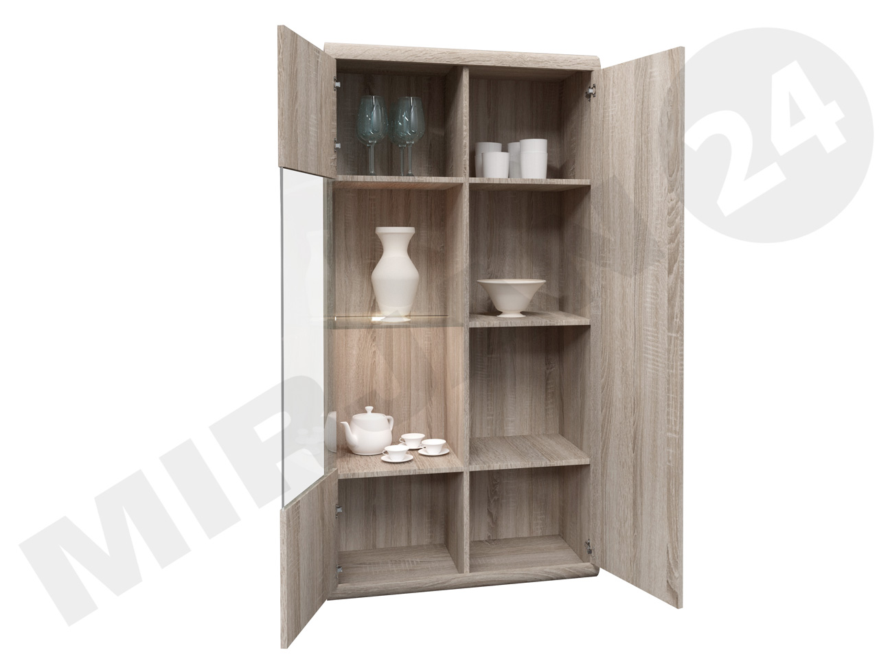 Vitrine Torran 80 TR02 Standvitrine Anrichte Regal Schrank