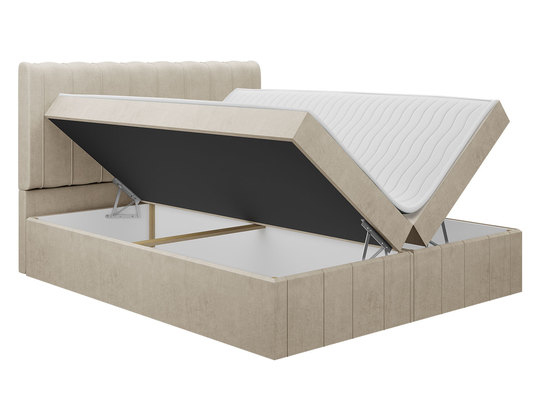 łóżko kontynentalne Migerka Box z pojemnikami na poście