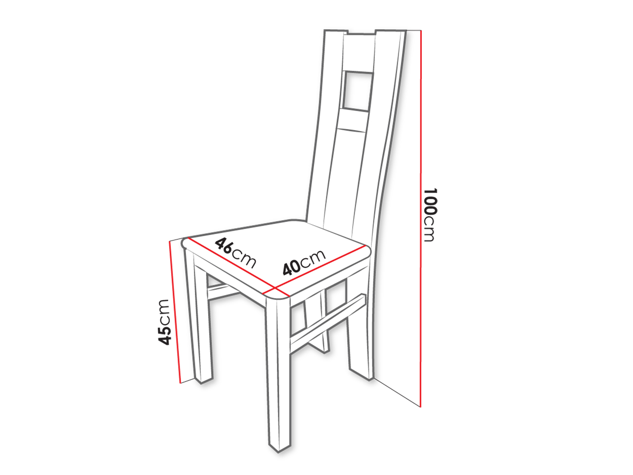krzesło JK41B-wymiary
