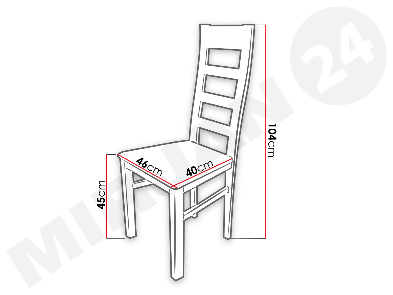krzesło Jk47-wymiary