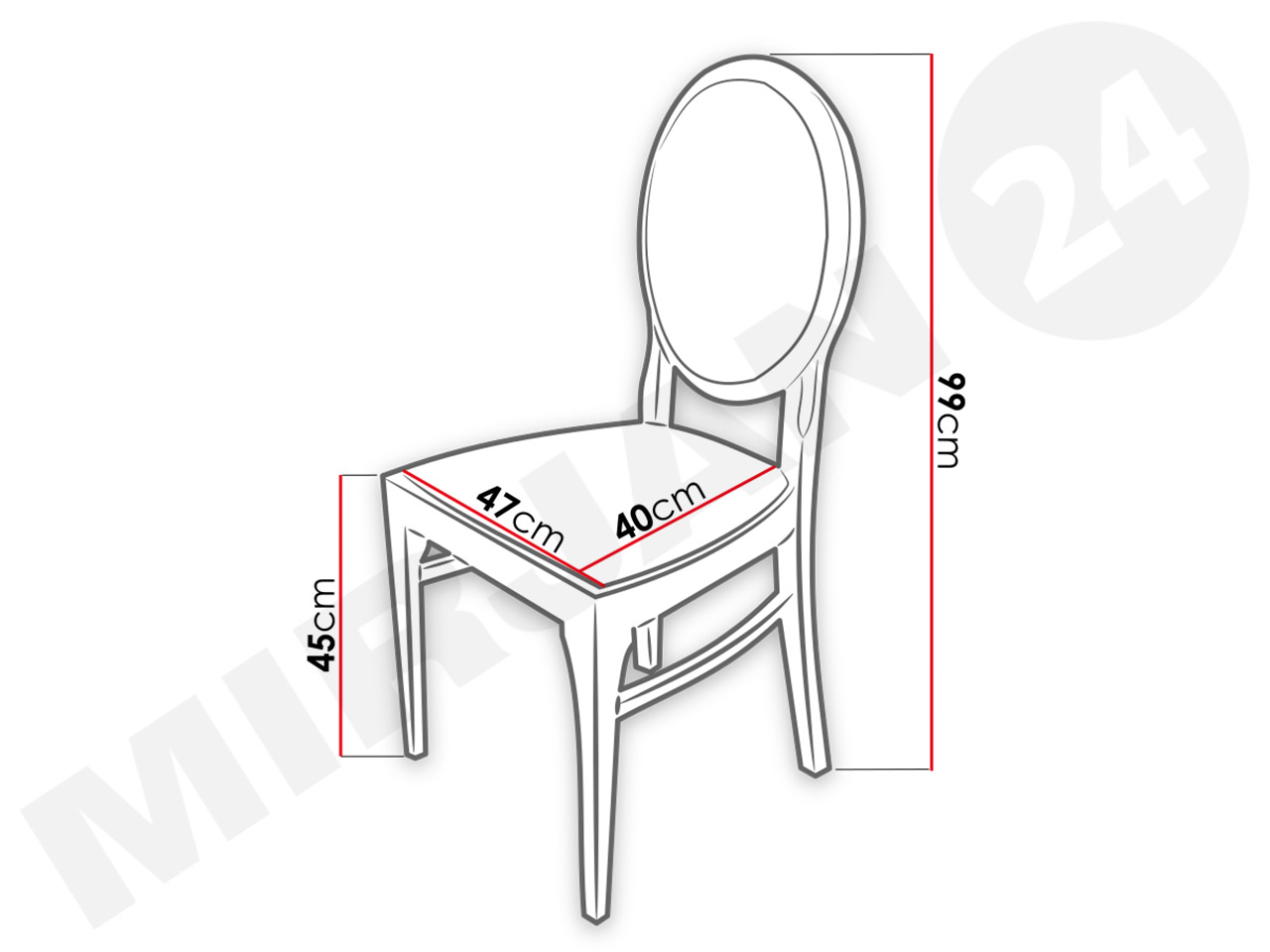 Krzesło JK59 - rozmiar