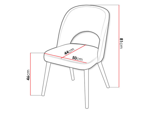 wymiary krzesła JK84