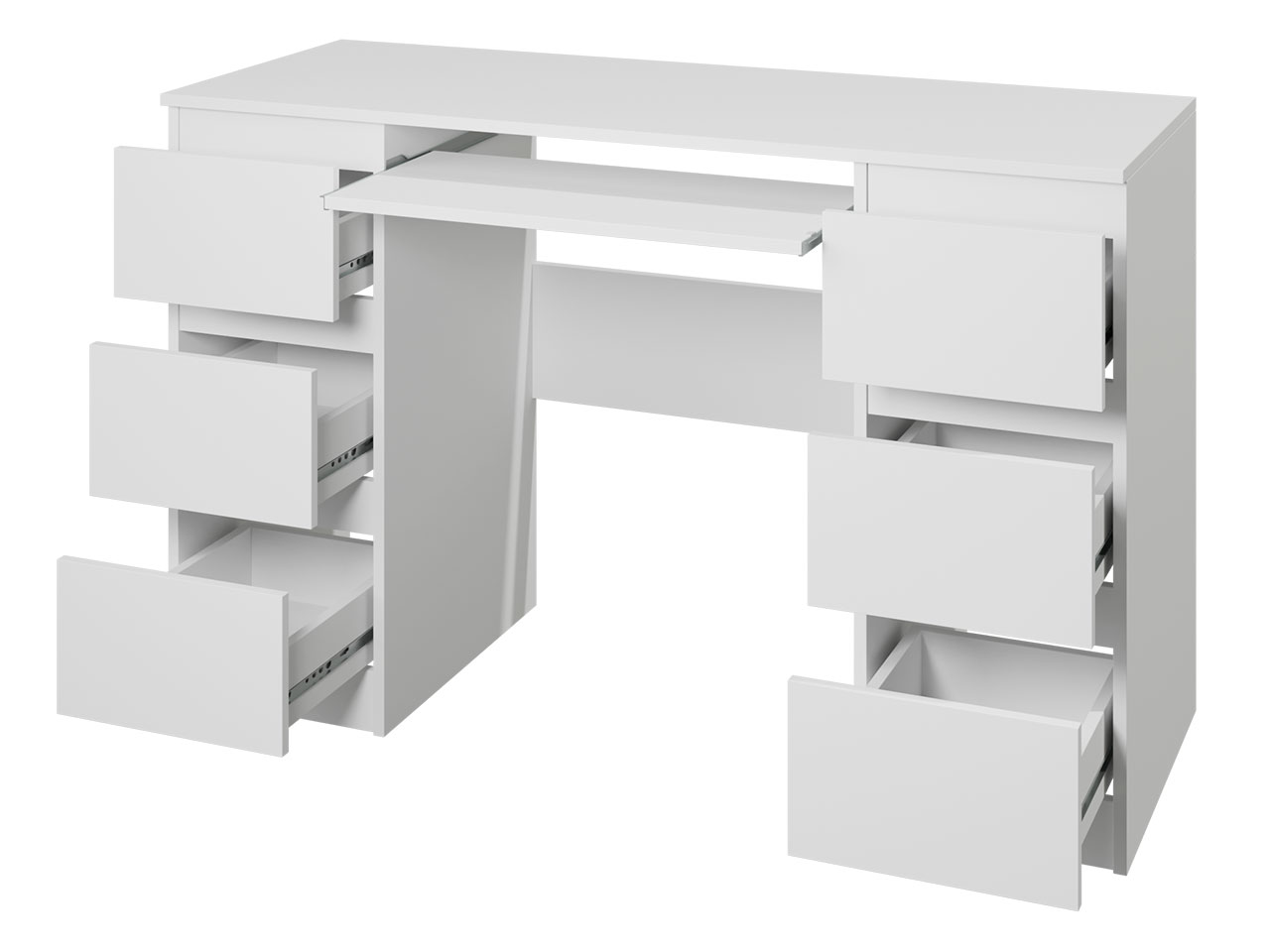 biurko z szufladami - wnętrze