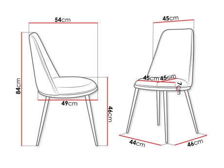 Wymiary krzesła
