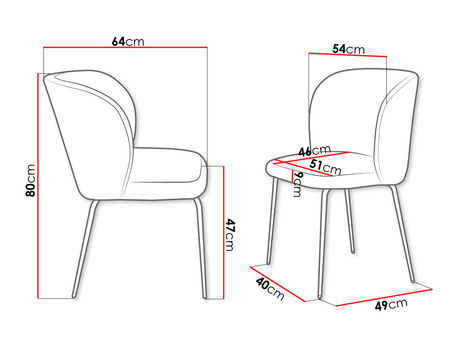 Krzesła - wymiary
