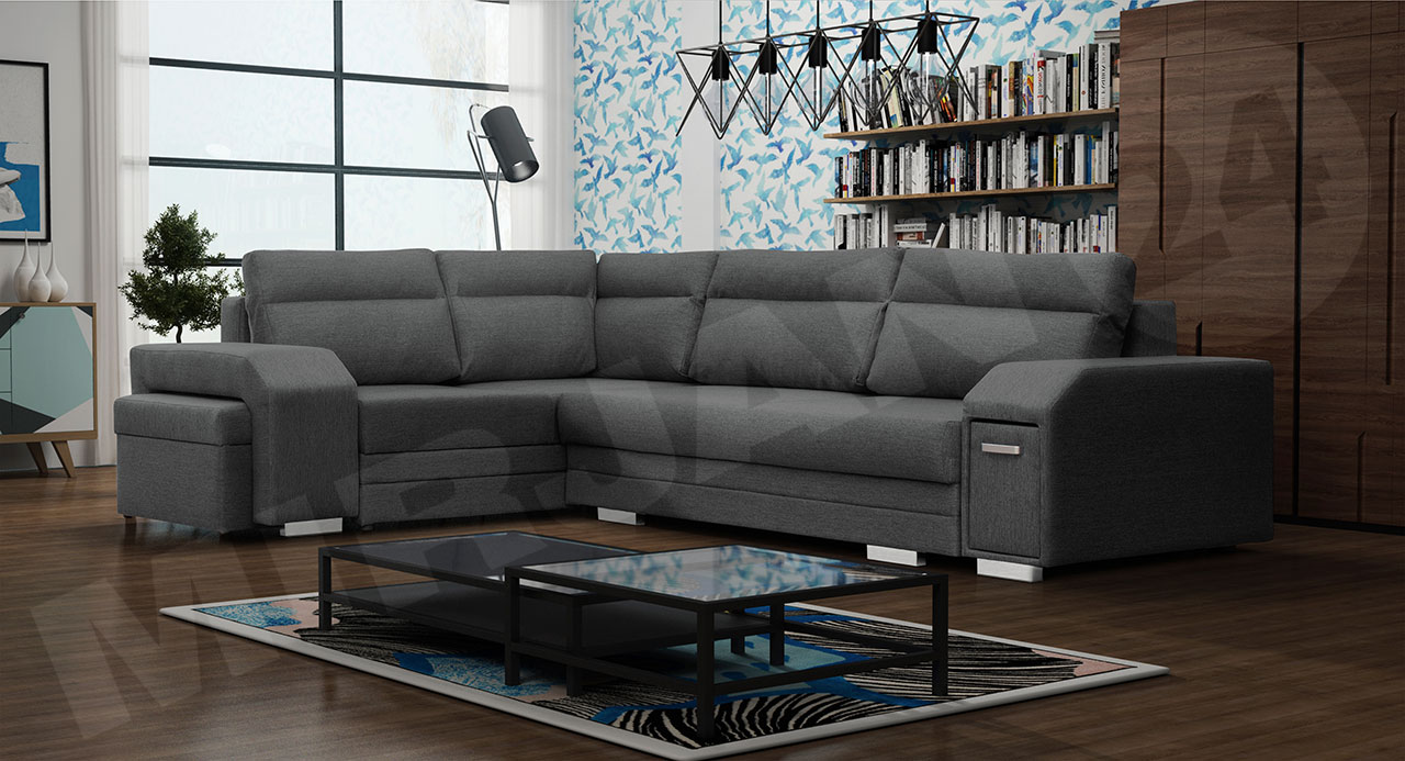 Ecksofa Kelly Eckcouch Polsterecke Sofa Couch Schlaffunktion Bettkasten  L-Form | eBay