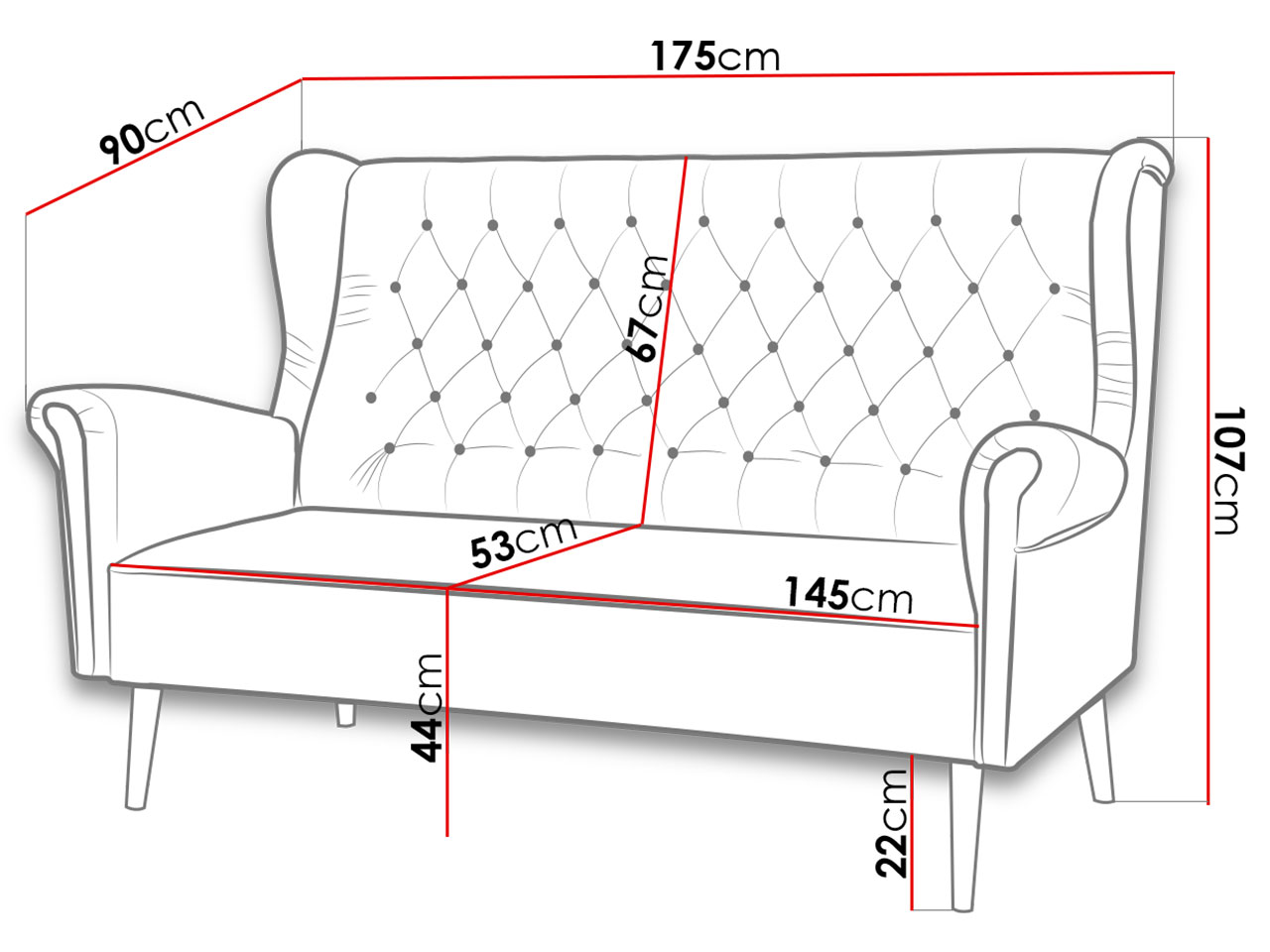 Sofa - wymiary