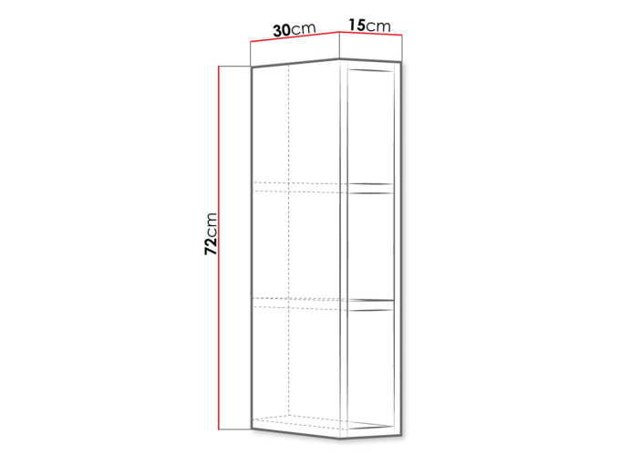 Szafka kuchenna górna z półkami Multiline 15 G-72 OTW Szafka kuchenna górna z półkami Multiline 15 G-72 OTW