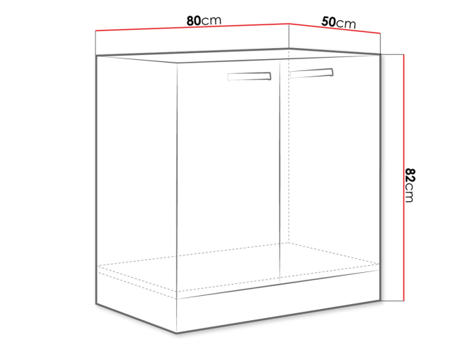 Szafka kuchenna pod zlewozmywak Multiline 80 ZL 2F BB Szafka kuchenna pod zlewozmywak Multiline 80 ZL 2F BB