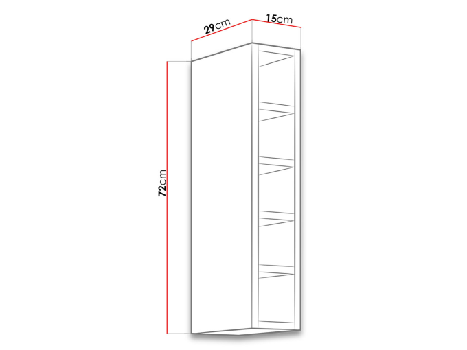 Szafka kuchenna górna z półkami Woodline 15 G-72 OTW Szafka kuchenna górna z półkami Woodline 15 G-72 OTW