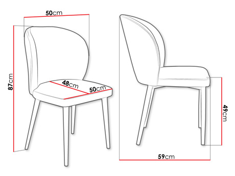 krzesło Perkoz - wymiary