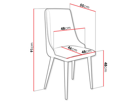 krzesło Earp - wymiary