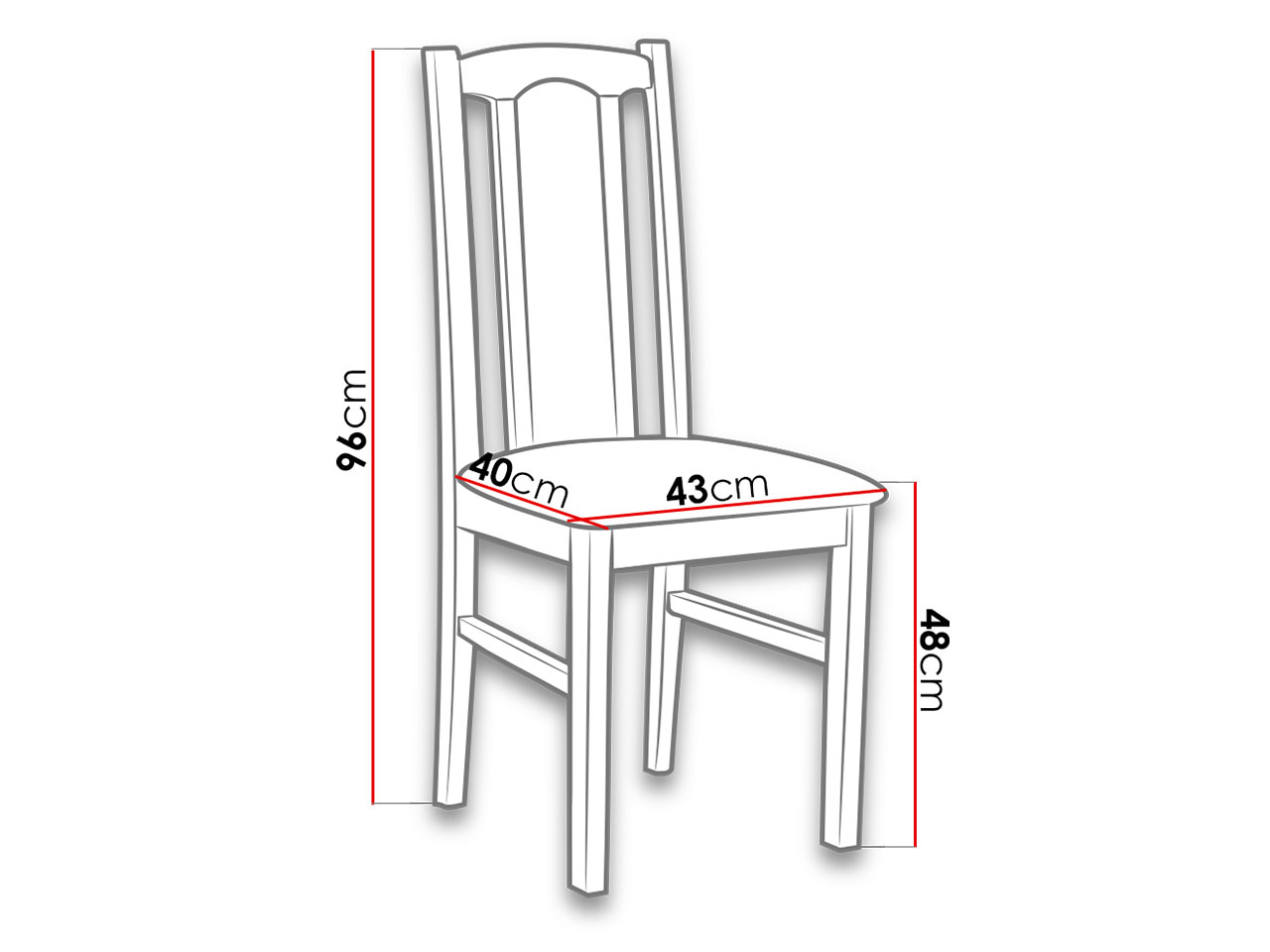 Drewniane krzesła - wymiary