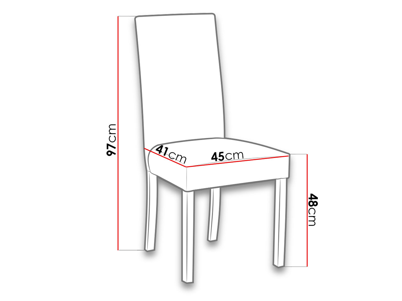 Krzesła do jadalni - wymiary