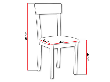 krzesło Malzik I - wymiary