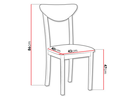 krzesło do jadalni Malzik III - wymiary