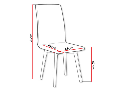krzesło Tokir II - wymiary