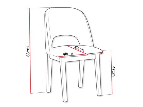 krzesło Nawki II - wymiary